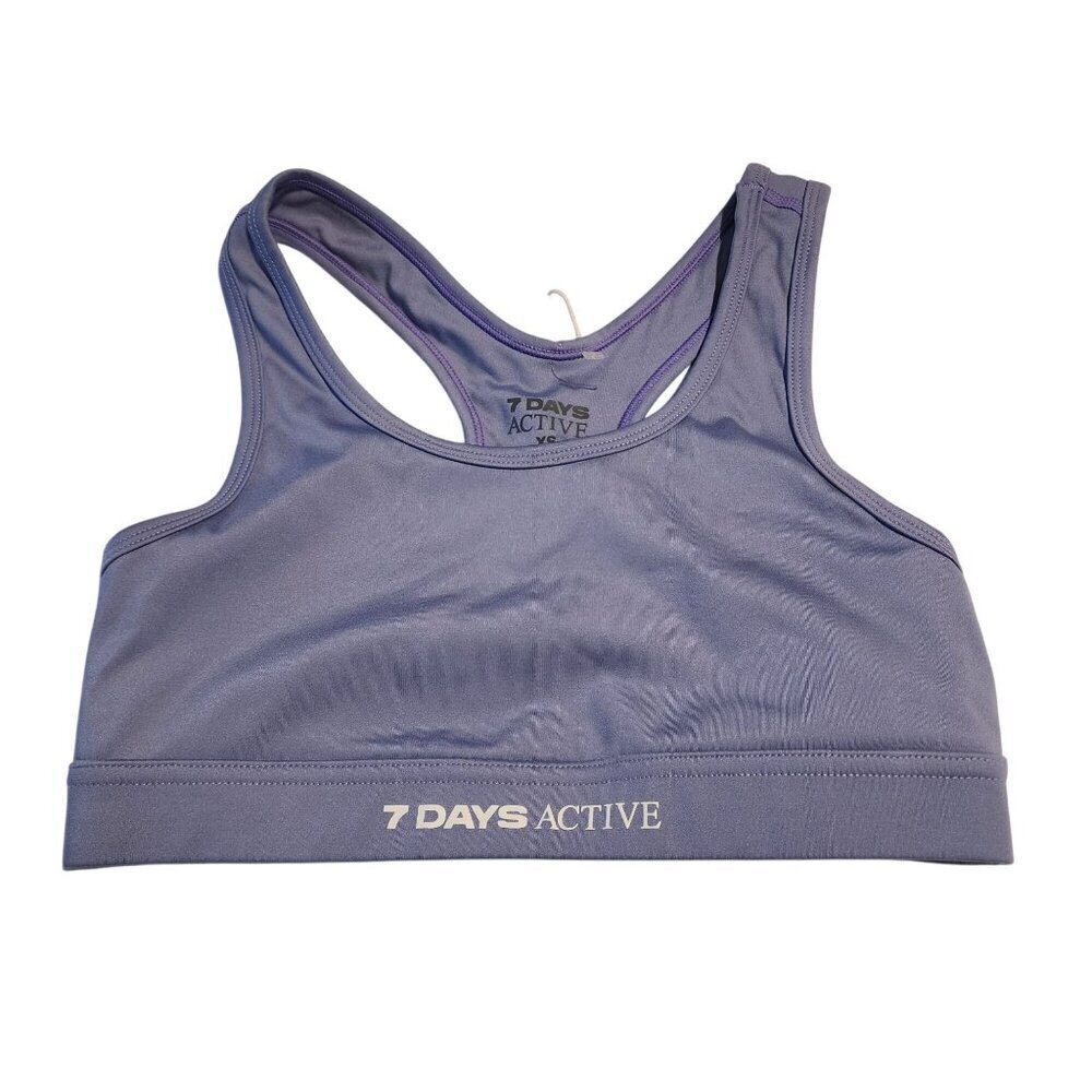7 Days Active Sports Bra sz XS blue New